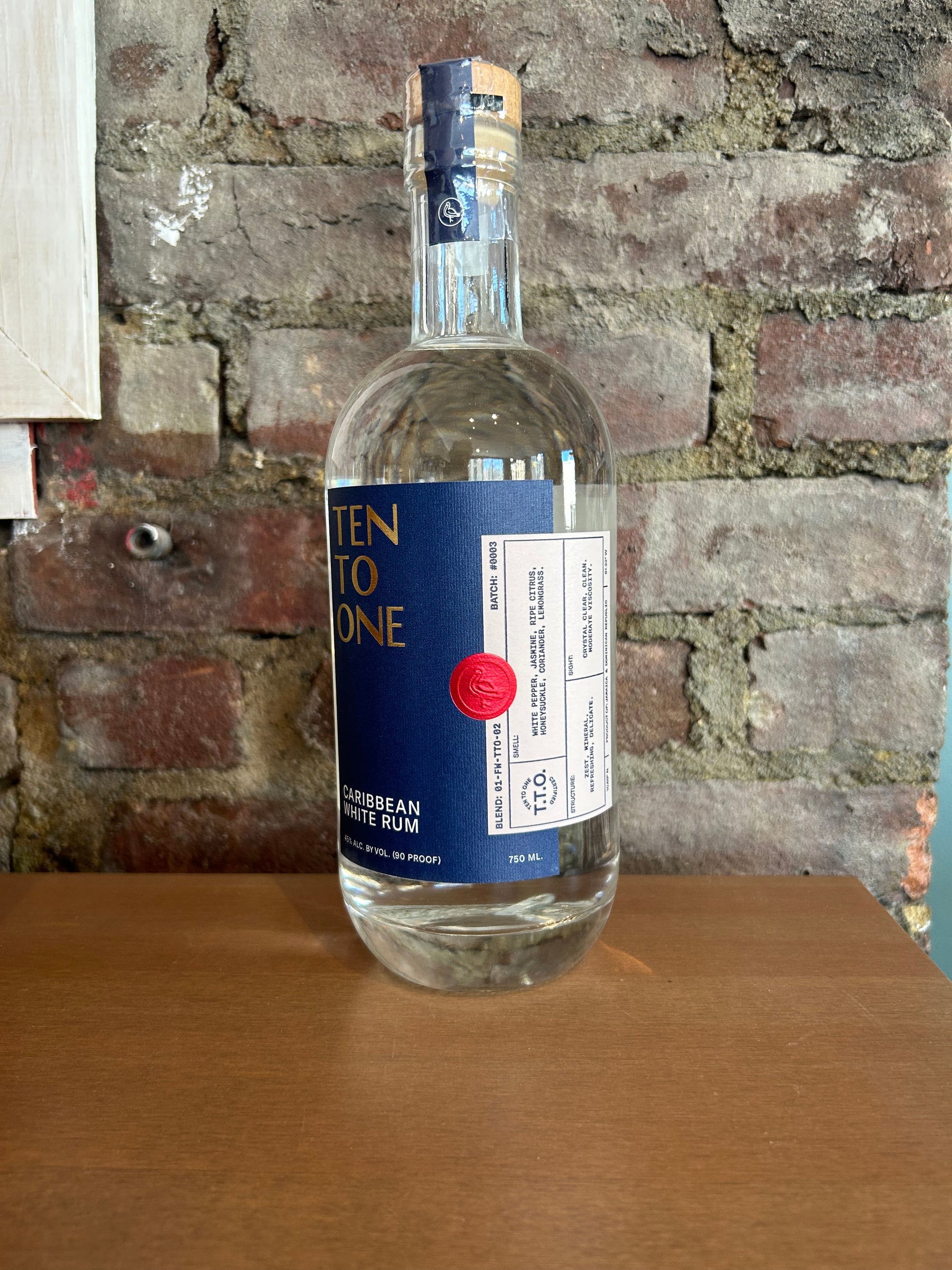 Ten to One, White Rum (Caribbean) 750ml