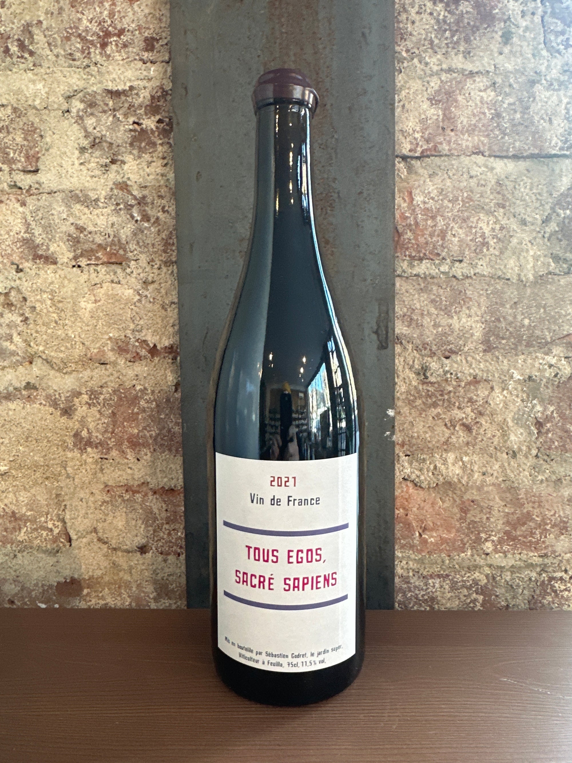 Sebastien Godret, "Tous Egos, Scaré Spiens" Rouge 2021 (Vin de France) 750ml