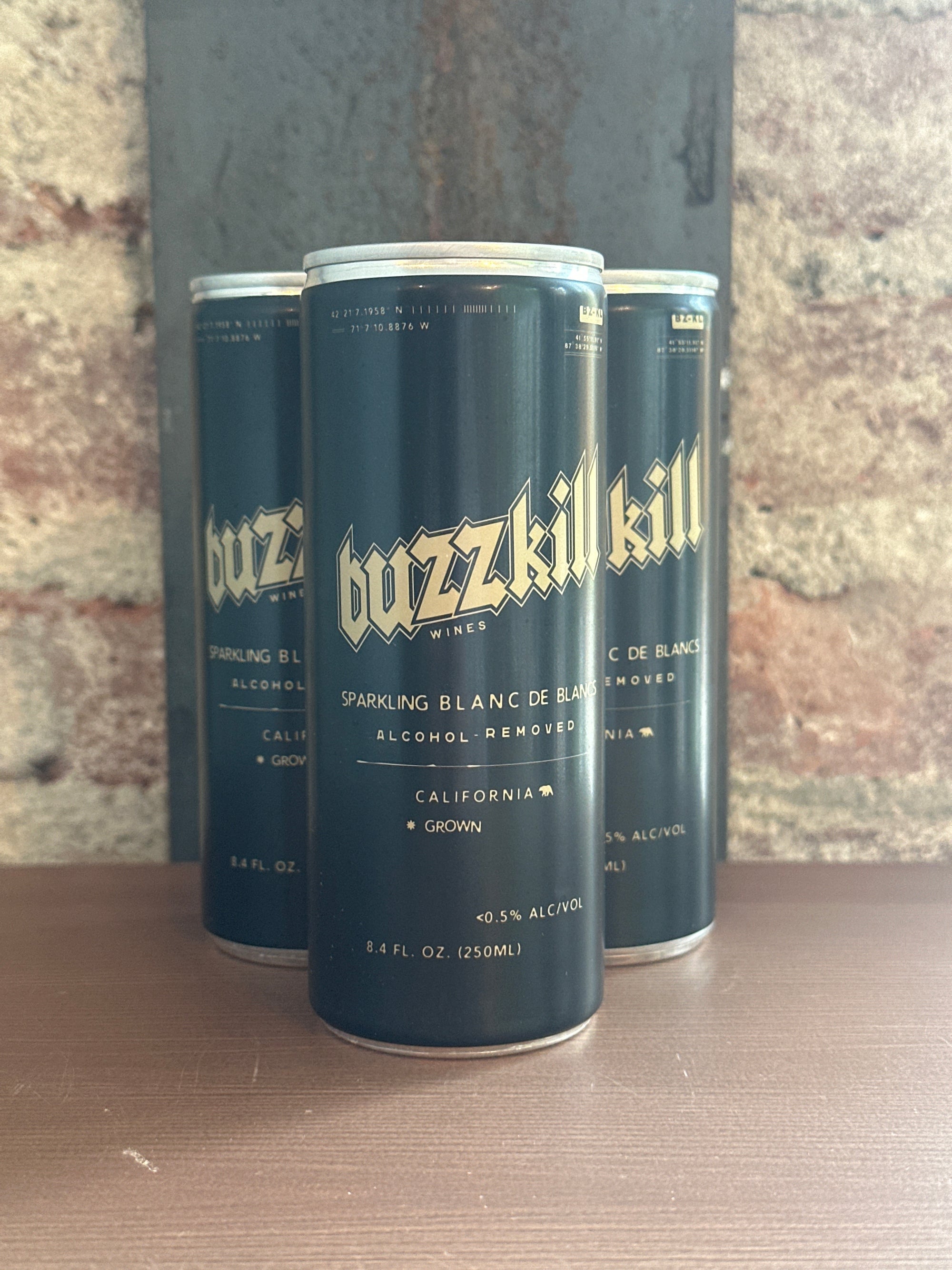 Buzzkill, Alcohol-Removed Sparkling Blanc de Blancs (California) 250ml CAN