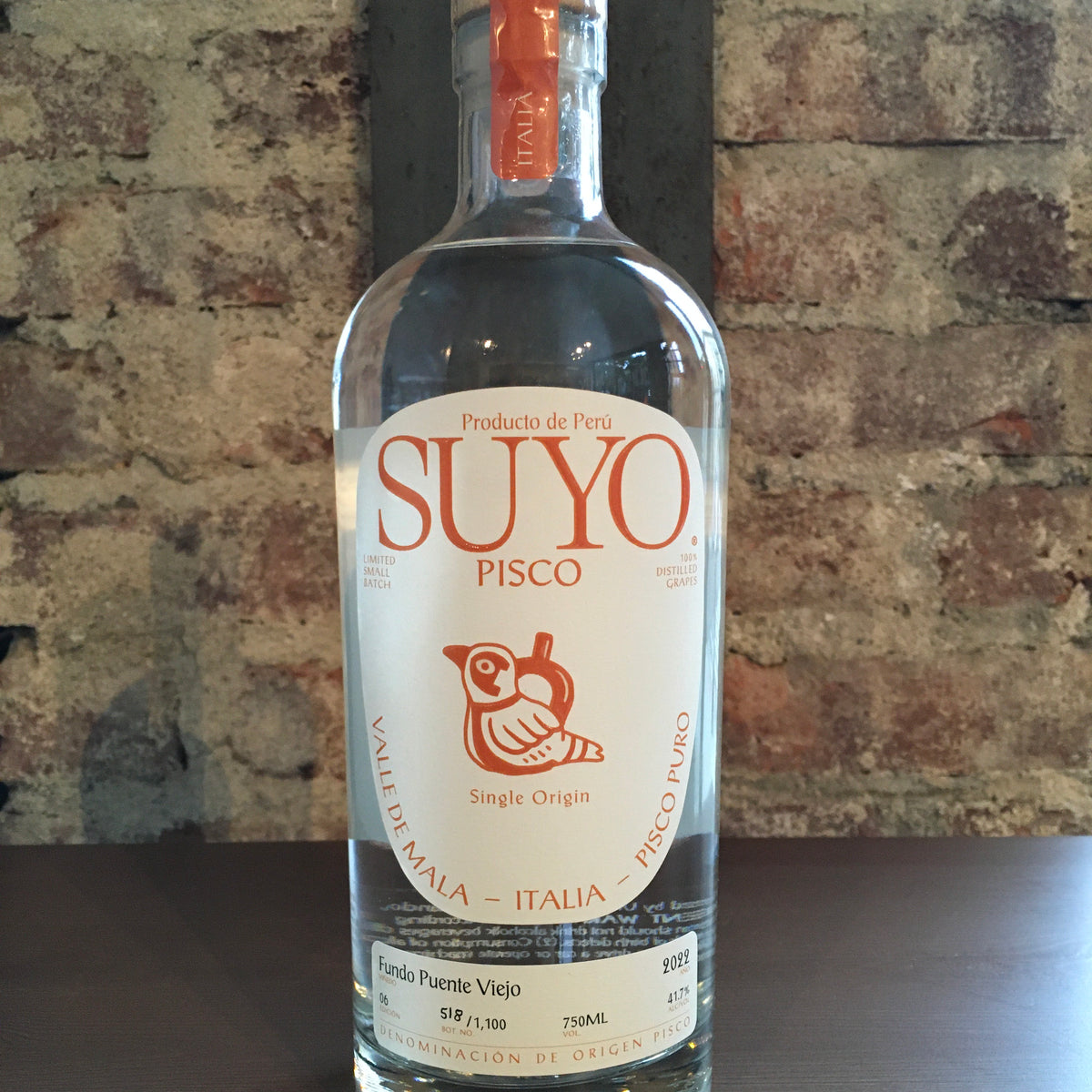 Suyo, Italia Single Origin Pisco (Mala Valley, Peru) 750ml