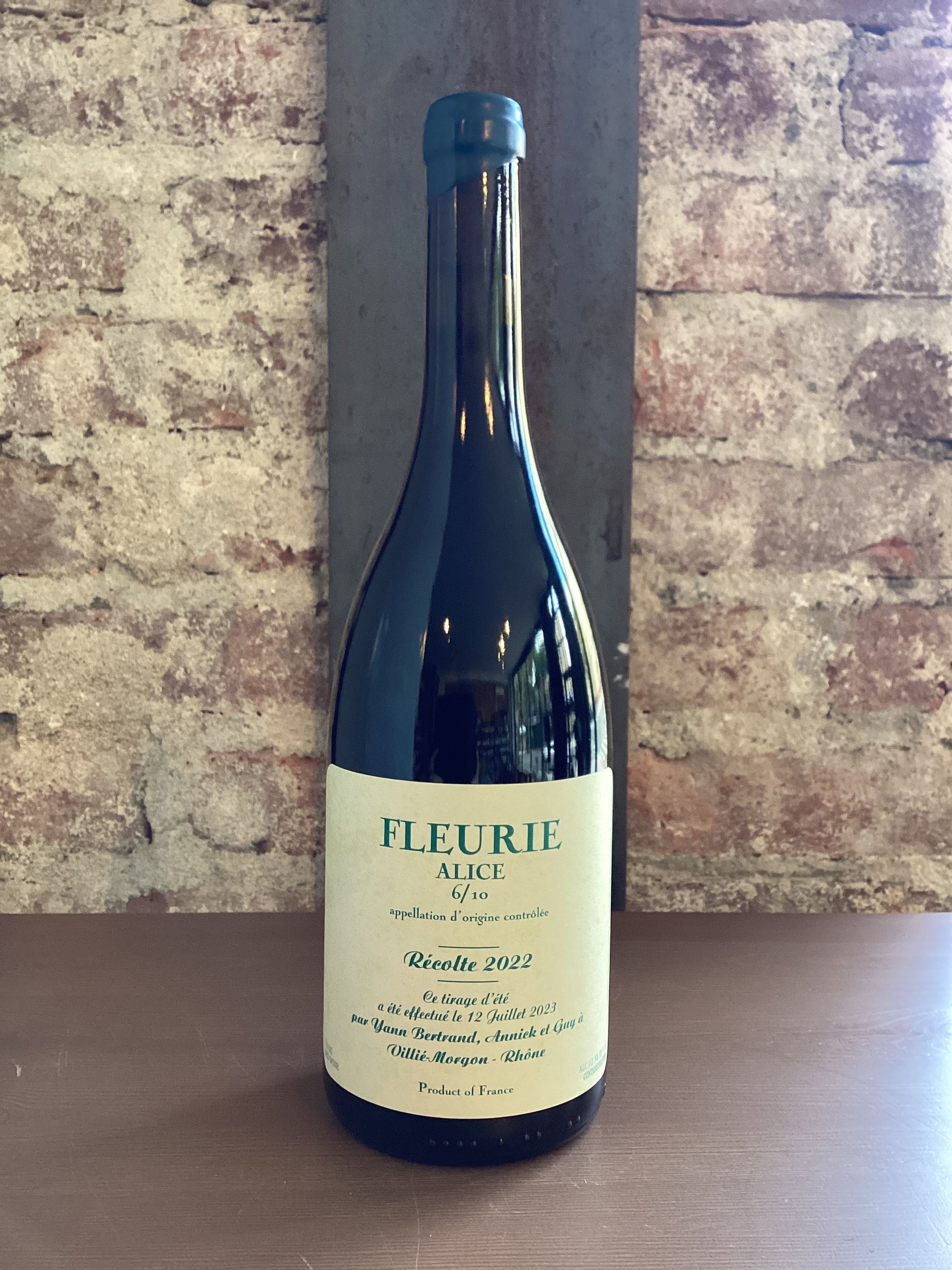 Yann Bertrand, "Alice 6/10" Fleurie 2022 (Beaujolais, France) 750ml