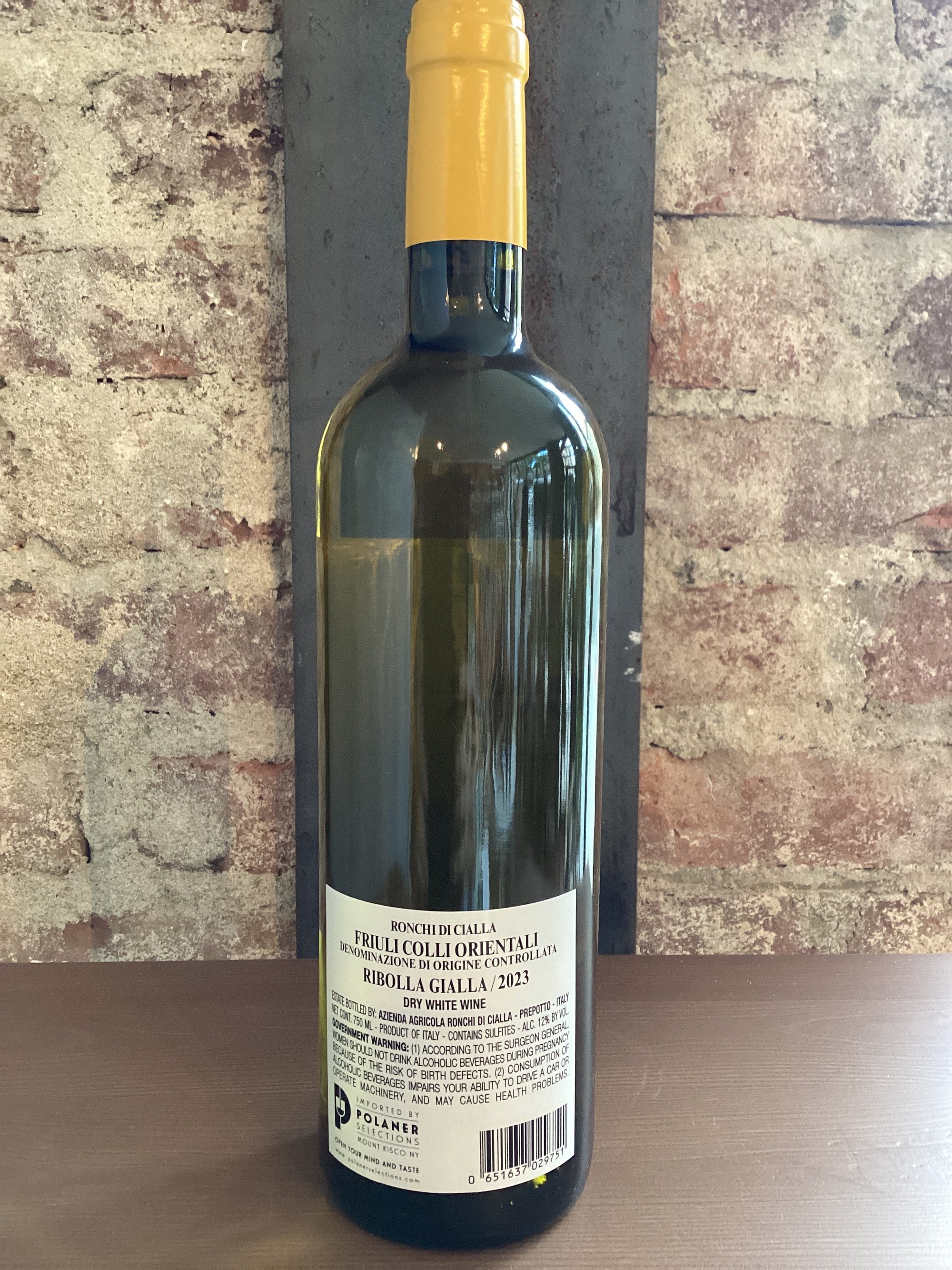 Ronchi di Cialla, Ribolla Gialla 2023 (Friuli, Italy) 750ml