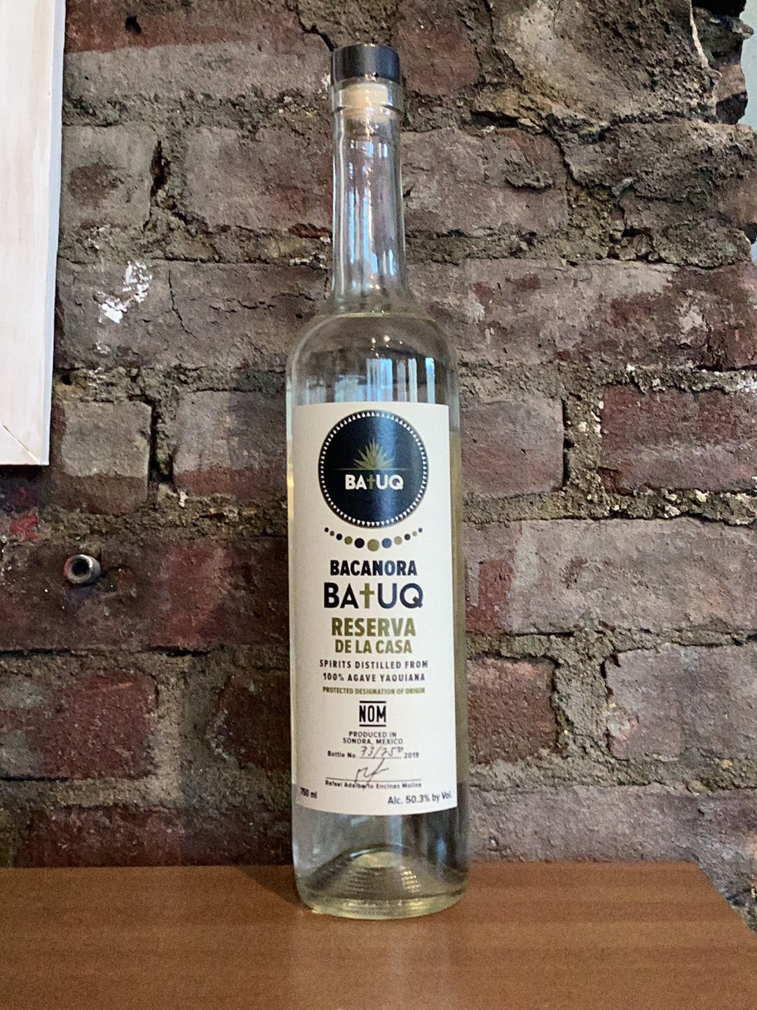 Batuq, Bacanora Reserva de la Casa (Sonora, Mexico) 750ml