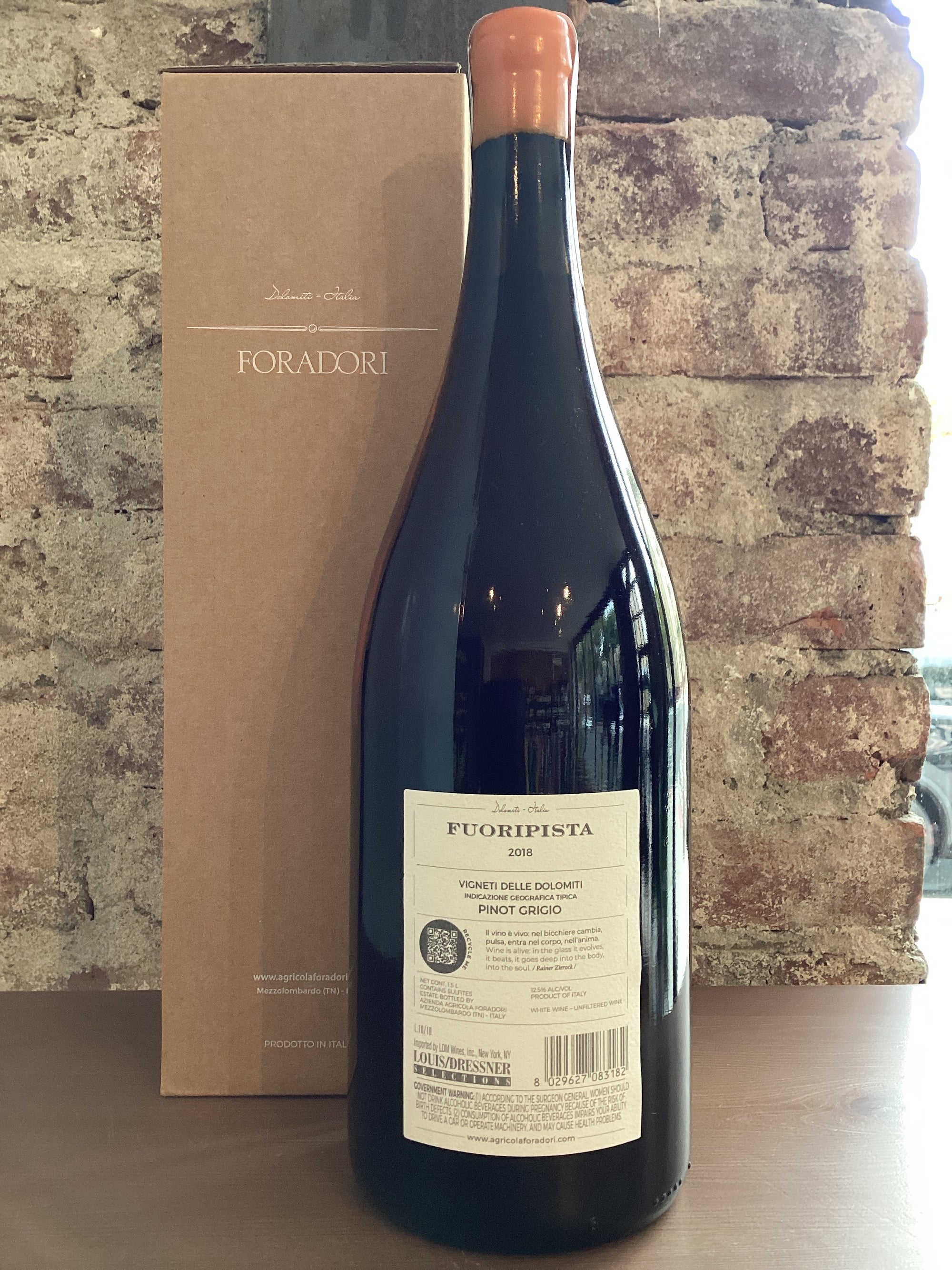 Foradori, Pinot Grigo Fuoripista 2018 (Dolomites, Italy) 1.5L