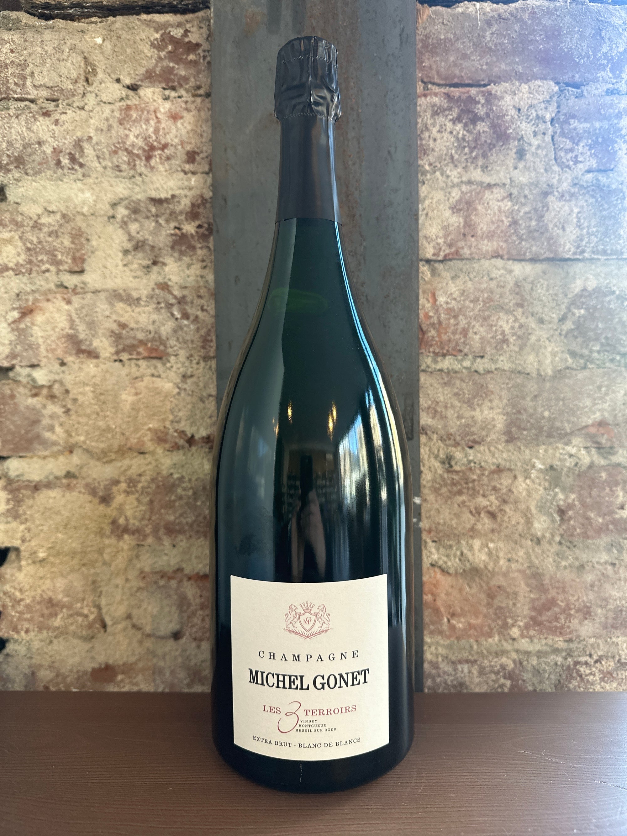 Michel Gonet, Les Trois Terroirs Blanc de Blancs Extra Brut NV (Champagne, France) 1.5L