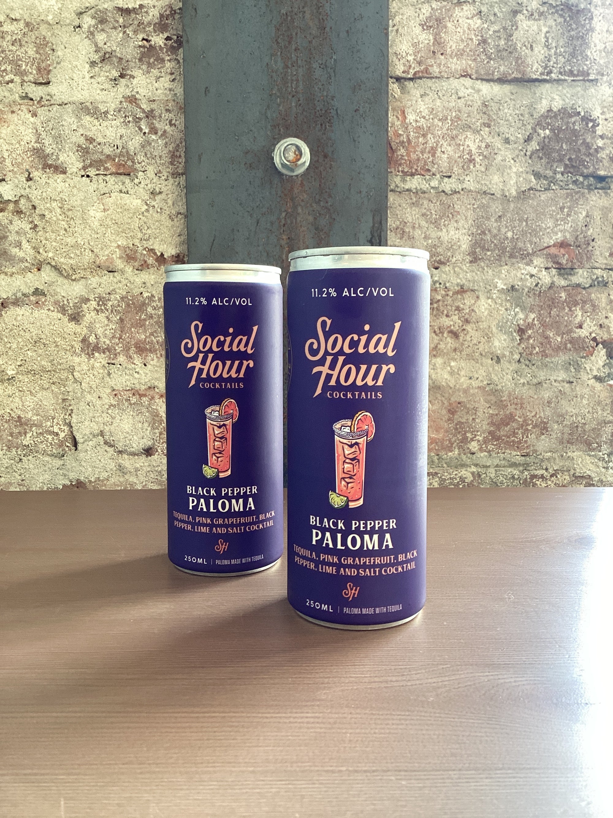 Social Hour Cocktails, Black Pepper Paloma (New York) 250ml CAN