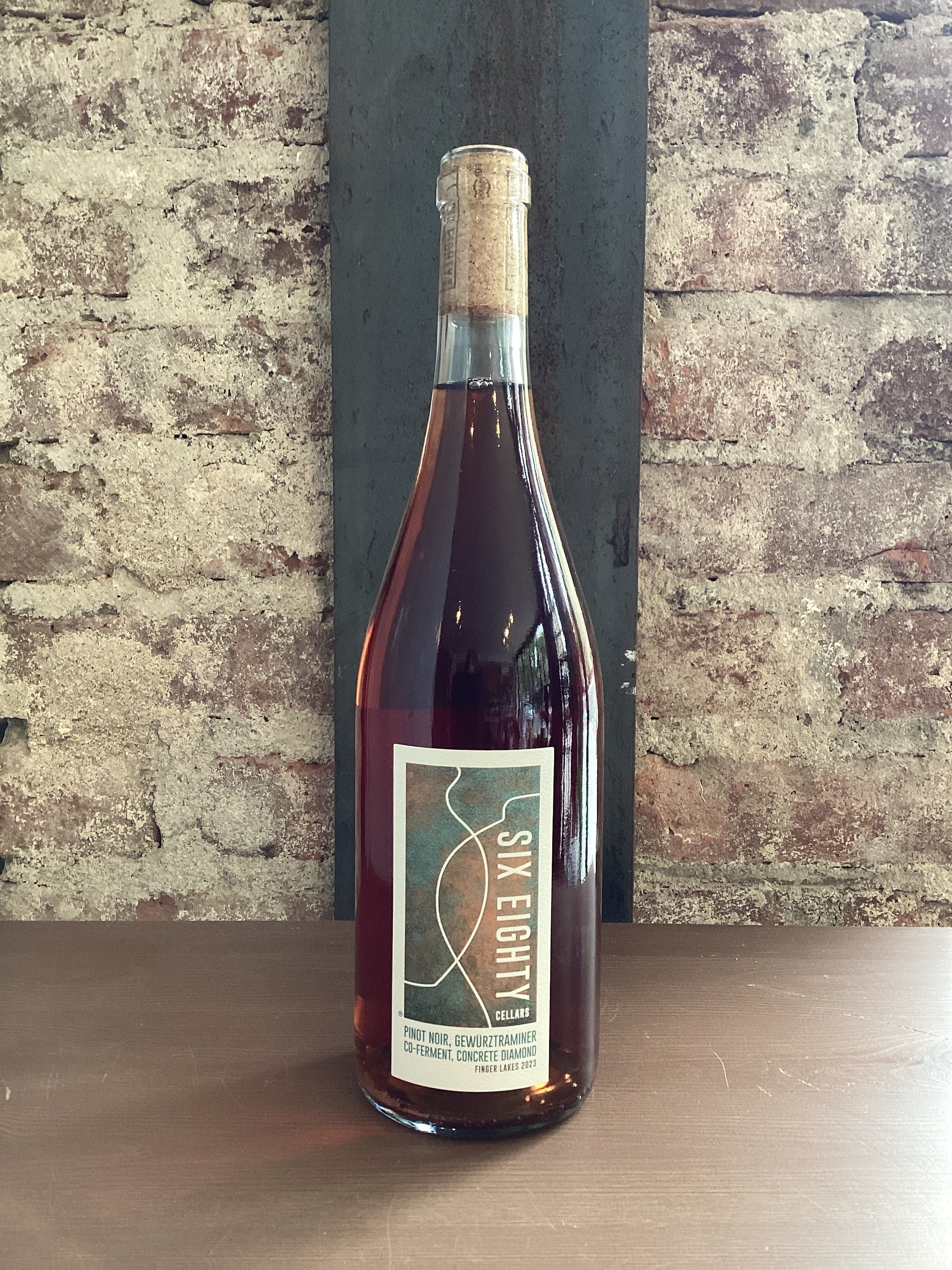 Six Eighty Cellars, "Concrete Diamond" Pinot Noir-Gewurztraminer 2023 (Finger Lakes, New York) 750ml