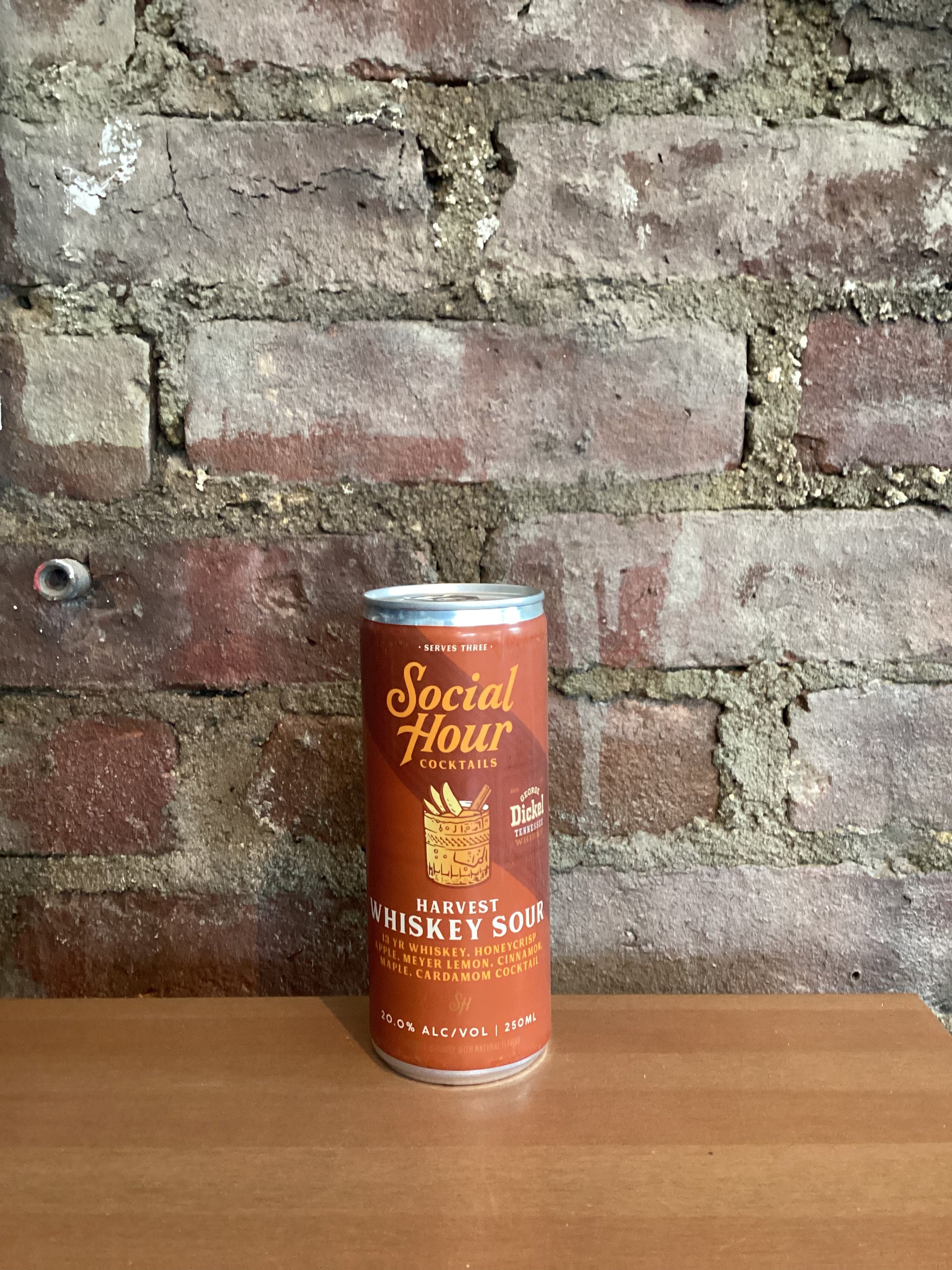 Social Hour Cocktails, Harvest Whiskey Sour (Brooklyn, New York) 250ml Can