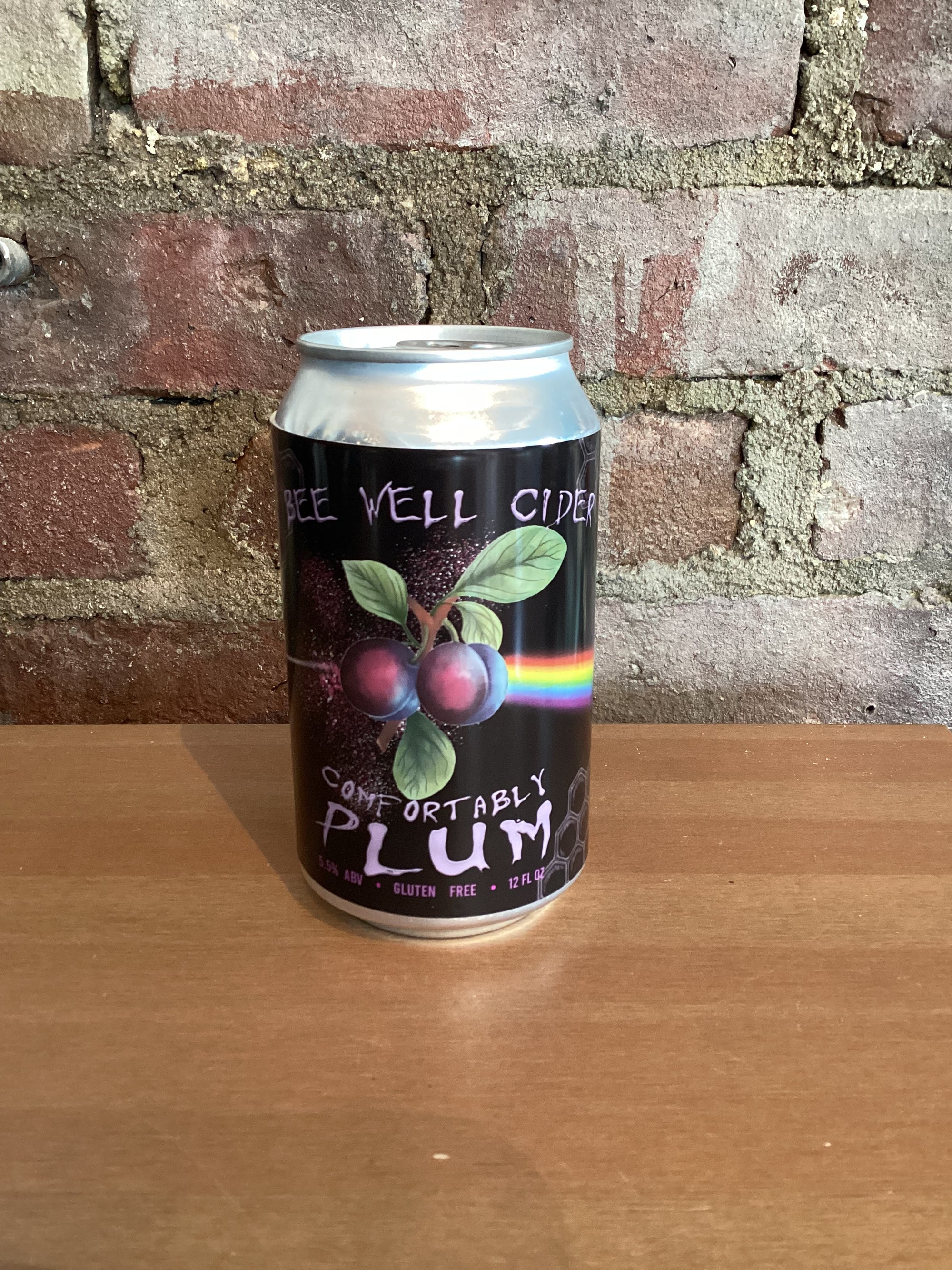 Bee Well Meadery, "Comfortably Plum" Plum Cider with Honey (Michigan) 12oz CAN