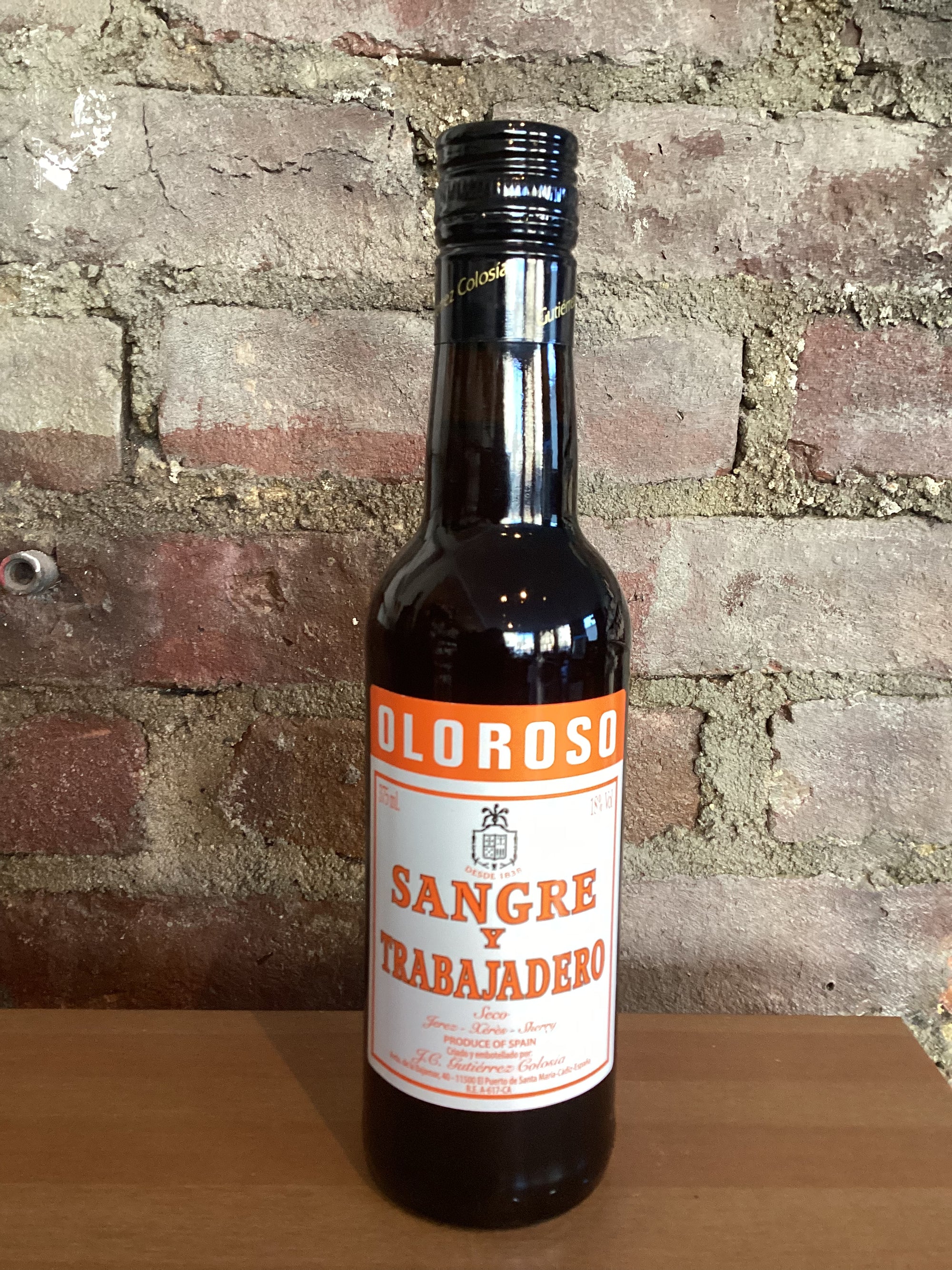 Gutierrez Colosia, Oloroso "Sangre Y Trabajadero" NV (Jerez, Spain) 375ml