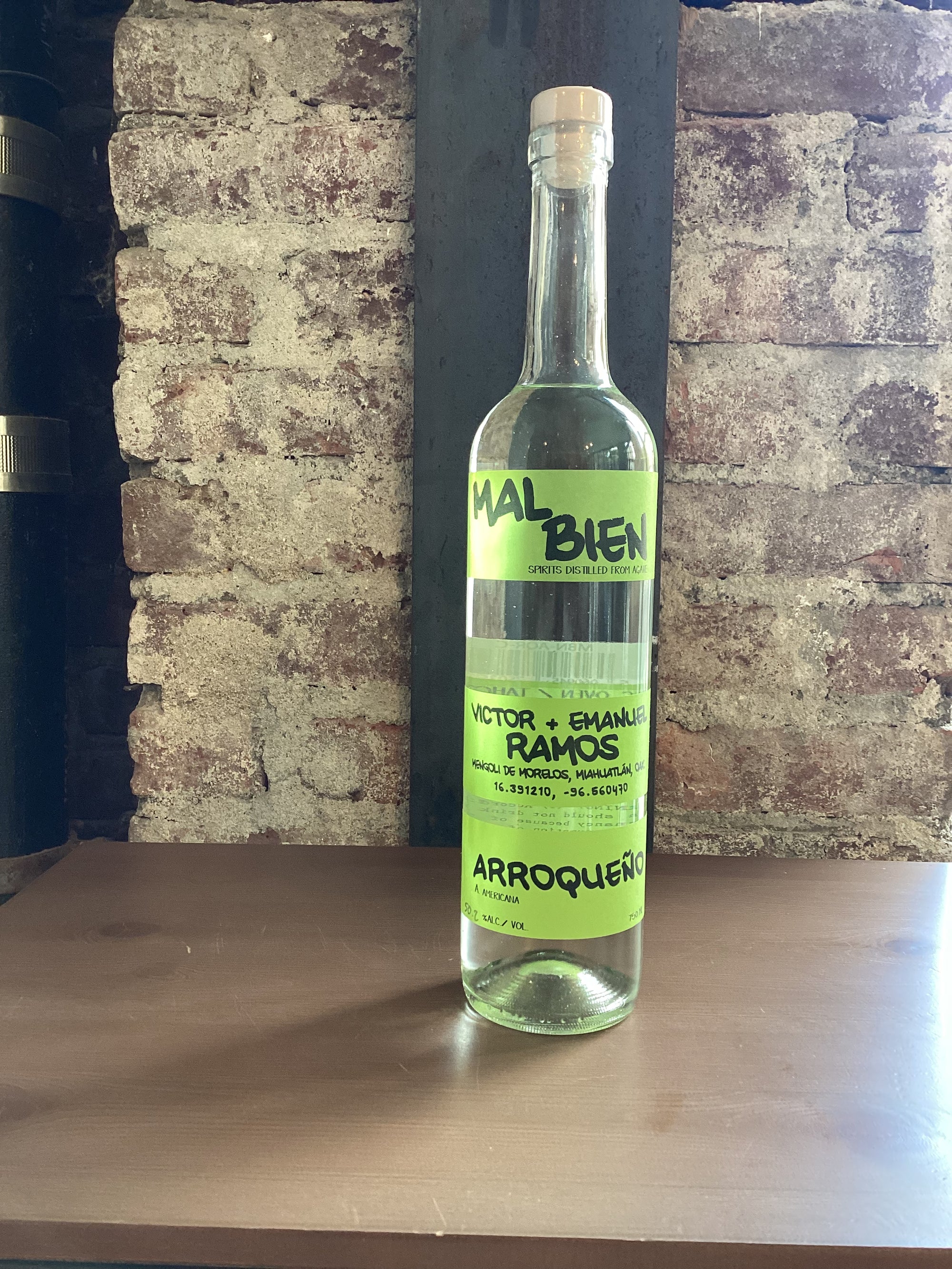 Mal Bien, Victor + Emanuel Ramos, Mezcal Arroqueño (Oaxaca, Mexico?) 750ml